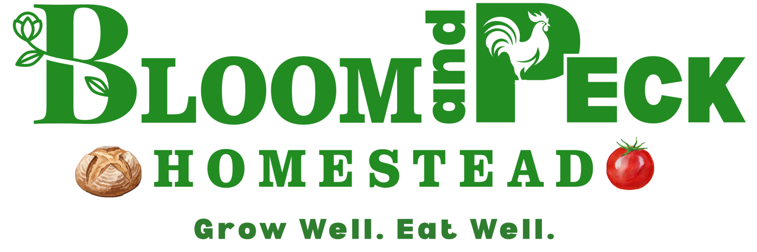 logo for bloom and peck homestead